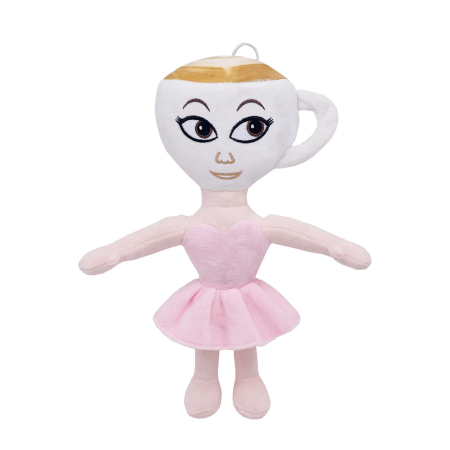 Jucarii de Plus Brainrot - Jucarie Moale de Plus Italian Brainrot, , cu Agatatoare, Model Ballerina Cappuccina, Jucarie Moale pentru Copii, 30 x 20 cm, Roz