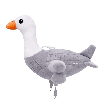 Jucarii de Plus Brainrot - Jucarie Moale de Plus Italian Brainrot, , cu Agatatoare, Model Gasca Bombombini Gusini, Jucarie Moale pentru Copii, 24 x 23 cm, Gri Alb