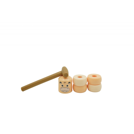 Jucarie Pentru Copii, , Hipopotam Indestructibil, 6 Piese Demontabile, +3 Ani, Roz [2]