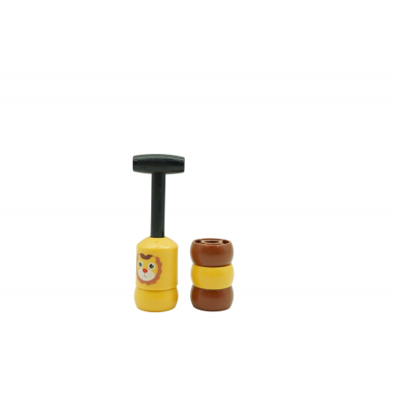 Jucarie Pentru Copii, , Leu Indestructibil, 6 Piese Demontabile, +3 Ani, Maro/Galben [2]