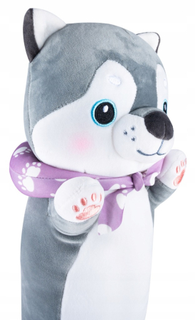 Jucarie pisica plus lunga, tip perna, lavabila, umplutura hipoalergenica, pentru copii si adulti, 70 cm, gri [5]