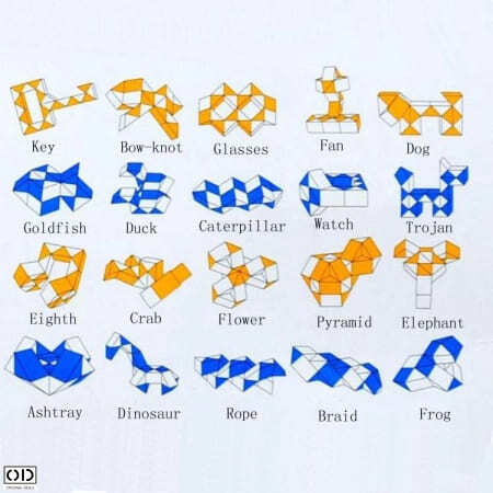Rigla Rubik, Jucarie Inteligenta care Dezvolta Dexteritatea si Imaginatia Copiilor, 24 Piese, Verde, Original Deals [18]