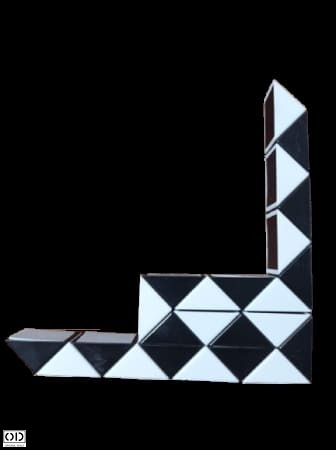 Rigla Rubik, Jucarie Inteligenta care Dezvolta Dexteritatea si Imaginatia Copiilor, 24 Piese, Verde, Original Deals [7]