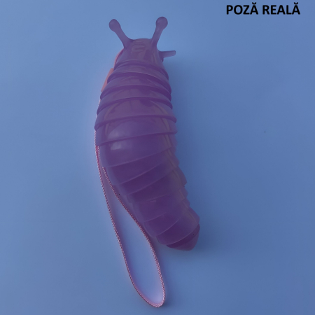 Jucarie Senzoriala Antistres, , Fidget Toys, Omida Curcubeu, 11 cm, +3 Ani, Mov [3]