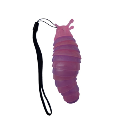 Jucarii Senzoriale, Fidget Toys - Jucarie Senzoriala Antistres, , Fidget Toys, Omida Curcubeu, 11 cm, +3 Ani, Mov/Roz