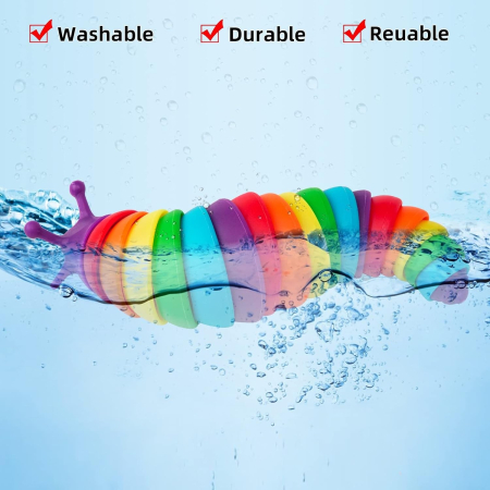 Jucarie Senzoriala Antistres, , Fidget Toys, Omida Curcubeu, 18.6 cm, Functie de Luminat, +3 Ani, Multicolor [5]