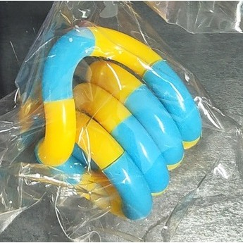 Jucarie Senzoriala Antistres, , Fidget Twist, cu Miscari Infinite de Decompresie, 2 Culori, Galben/Albastru, + 3 ani [2]