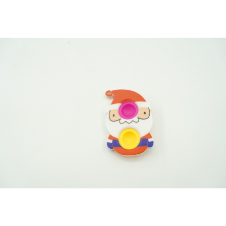 Jucarie senzoriala antistres, Simple Dimple, Breloc cu 2 bulinute, Mos Craciun, Multicolor [1]