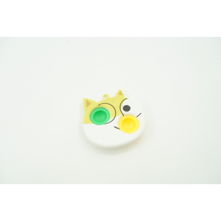 Jucarie senzoriala antistres, Simple Dimple, Breloc cu 2 bulinute, Pisicuta, Multicolor [1]