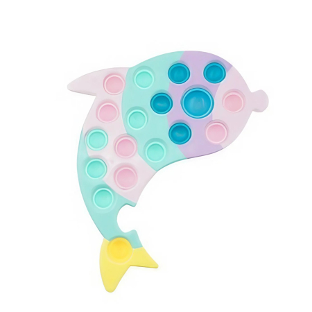 Jucarii Senzoriale, Fidget Toys - Jucarie senzoriala antistres, Simple Dimple, Delfin, Macarons,