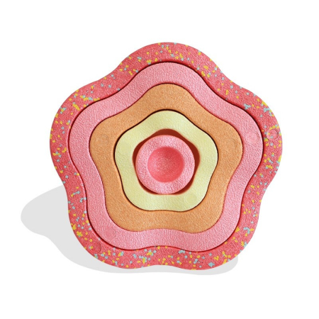 Jucarii interactive - Jucarie Senzoriala de Echilibru, , Tip Stepping Stones, 5 Piese, din Spuma, pentru Miscare, Sarituri, Prindere, Diametru 28 cm, Model 1, Multicolor