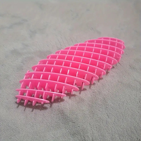 Jucarie Worm Fidget de Decompresie, , Anti Stres, Dimensiune Compacta 10 cm, Dimensiune Extinsa 24.5 cm, Roz [1]