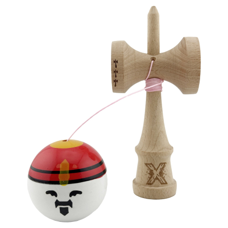 Kendama X Originala, Profesionala, , Big Cups V2, Model Rege Super Sticky Legendary Cupe Mari, Rulment Metalic cu Ata 55 cm, Maner Maro [2]