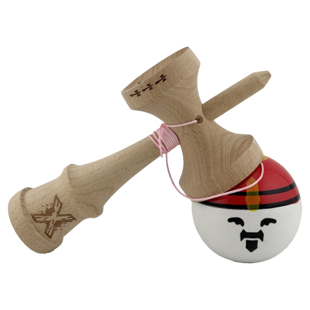 Kendama X Originala, Profesionala, , Big Cups V2, Model Rege Super Sticky Legendary Cupe Mari, Rulment Metalic cu Ata 55 cm, Maner Maro [3]