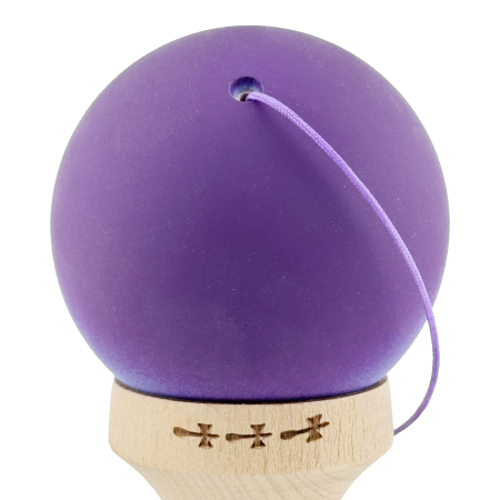 Kendama X Originala, Profesionala, , Big Cups V2, Rubber Grip cu Cupe Mari, Rulment Metalic cu Ata 55 cm, Violet/Albastru [6]