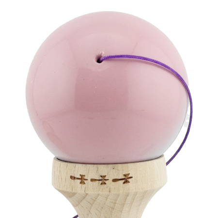 Kendama X Originala, Profesionala, , Big Cups V2, Super Sticky cu Cupe Mari, din lemn 18 cm, Rulment Metalic cu Ata 55 cm, Roz/Albastru deschis [7]