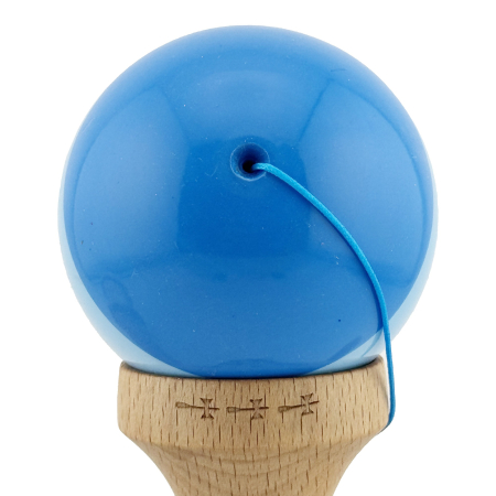 Kendama X Originala, Profesionala, , Big Cups V2, Super Sticky cu Cupe Mari, Rulment Metalic, din lemn 18 cm, Ata 55 cm, Albastru/Bleu [7]