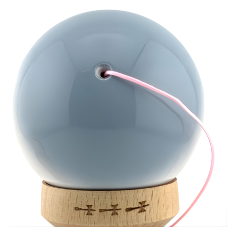 Kendama X Originala, Profesionala, , Big Cups V2, Super Sticky Cupe Mari, Rulment Metalic cu Ata 55 cm, Gradient Roz/Alb/Gri [3]