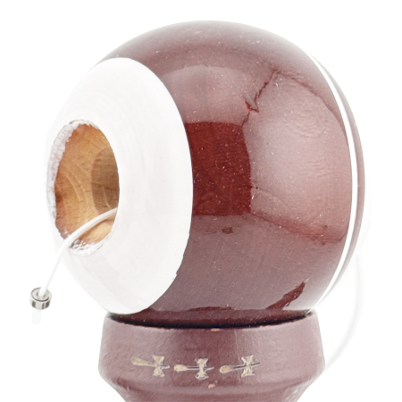 Kendama X Originala, Profesionala, , Super Sticky Legendary, Rulment Metalic cu Ata 55 cm, Alb/Maro [4]