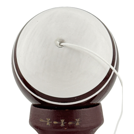 Kendama X Originala, Profesionala, , Super Sticky Legendary, Rulment Metalic cu Ata 55 cm, Alb/Maro [7]