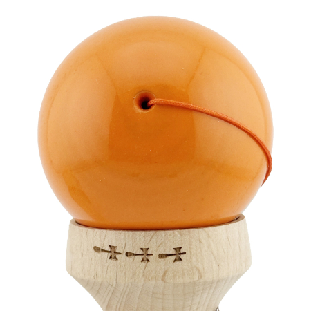 Kendama X Originala RAINBOW, Profesionala, , Cupe Mari KING SIZE V3, Super Sticky, Gaura in Baza, Rulment Metalic, din lemn 18 cm, Ata 55 cm, Portocaliu/Maro [8]