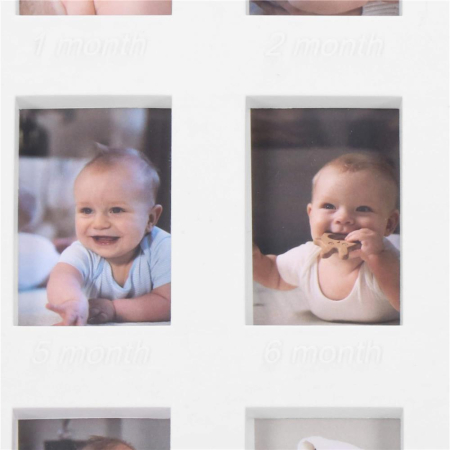 Kit amprenta mulaj manuta sau piciorus bebe si rama foto, 24x37cm, alb [12]