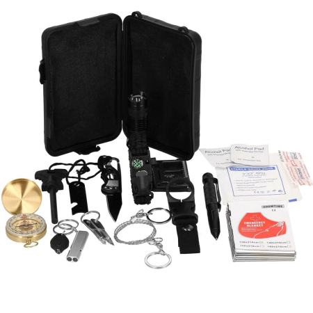Kit de supravietuire turistic multifunctional camping, vanatoare, pescuit, 19 piese [26]