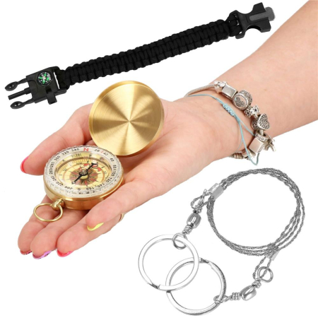 Kit de supravietuire turistic multifunctional camping, vanatoare, pescuit, 19 piese [21]