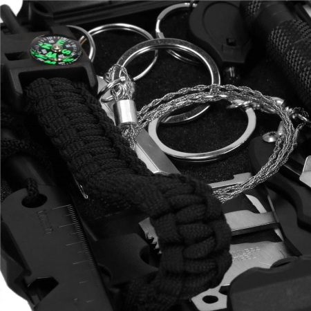 Kit de supravietuire turistic multifunctional camping, vanatoare, pescuit, 19 piese [20]