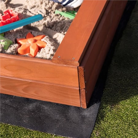 Lada nisip din lemn cu acoperis reglabil, 140x140x121 cm, maro [9]