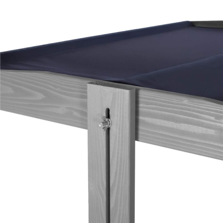 Lada nisip din lemn cu acoperis reglabil si capac, pliabila, 120x120x120 cm, gri [14]