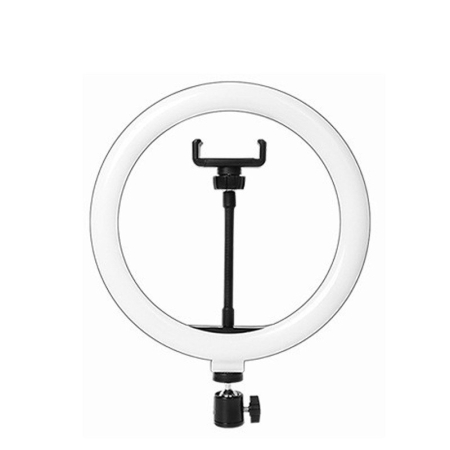 Lampa Circulara RingLight, , din ABS, 120 LED-uri, 3 Culori de Lumina, 3 Trepte de Intensitate, Rotire 360, 26 cm Diametru, Negru [6]