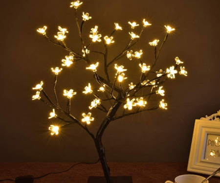 Copac Decorativ cu 48 Becuri LED pentru Lumina Ambientala, 45cm, USB [5]
