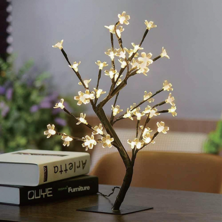 Copac Decorativ cu 48 Becuri LED pentru Lumina Ambientala, 45cm, USB [0]
