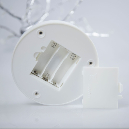 Lampa de veghe LED cu baterii si USB, , Model Copac din cupru, Alb cald [6]