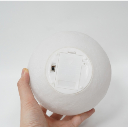 Lampa de veghe luna 3D Moon Light,lumina multicolora cu LED, 7 culori, schimbare culoare prin atingere, alimentare baterii, fara acumulator, stand din plastic inclus, 20 cm,  [7]