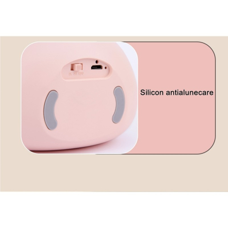 Lampa de veghe portabila cu 2 moduri de functionare , silicon non-toxic, reincarcabila USB, senzor miscare, alb, iepuras [13]