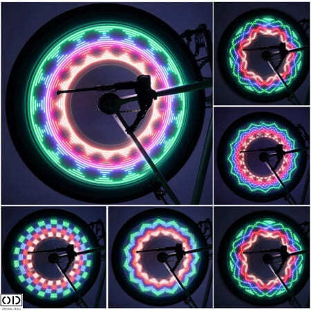Lampa LED cu Lumina RGB Dinamica pentru Bicicleta Lumini LED Bicicleta Spite Roata Lumini cu Imagini LED Spite Bicicleta Roata Cu lumini Led Bicicleta Lampa LED Roata Spite  Banda LED Bicicleta [1]