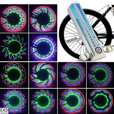 Lampa LED cu Lumina RGB Dinamica pentru Bicicleta Lumini LED Bicicleta Spite Roata Lumini cu Imagini LED Spite Bicicleta Roata Cu lumini Led Bicicleta Lampa LED Roata Spite  Banda LED Bicicleta [10]