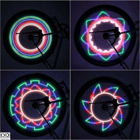 Lampa LED cu Lumina RGB Dinamica pentru Bicicleta Lumini LED Bicicleta Spite Roata Lumini cu Imagini LED Spite Bicicleta Roata Cu lumini Led Bicicleta Lampa LED Roata Spite  Banda LED Bicicleta [19]