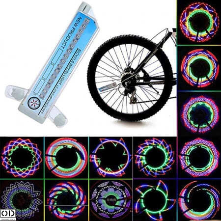 Lampa LED cu Lumina RGB Dinamica pentru Bicicleta Lumini LED Bicicleta Spite Roata Lumini cu Imagini LED Spite Bicicleta Roata Cu lumini Led Bicicleta Lampa LED Roata Spite  Banda LED Bicicleta [6]