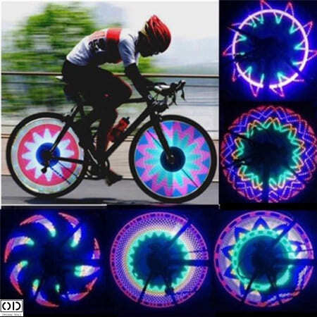 Lampa LED cu Lumina RGB Dinamica pentru Bicicleta Lumini LED Bicicleta Spite Roata Lumini cu Imagini LED Spite Bicicleta Roata Cu lumini Led Bicicleta Lampa LED Roata Spite  Banda LED Bicicleta [20]