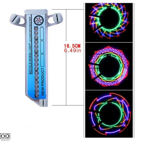 Lampa LED cu Lumina RGB Dinamica pentru Bicicleta Lumini LED Bicicleta Spite Roata Lumini cu Imagini LED Spite Bicicleta Roata Cu lumini Led Bicicleta Lampa LED Roata Spite  Banda LED Bicicleta [18]