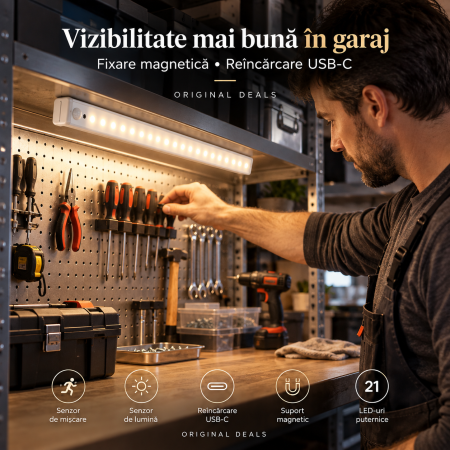 Lampa LED pentru bucatarie hol dressing birou si garaj