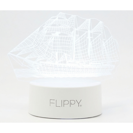 Lampa LED decorativa, , 3D, Vapor, cu telecomanda, doua moduri de alimentare USB si baterii, 20 cm inaltime, din material acril si lumina multicolora, alb [5]