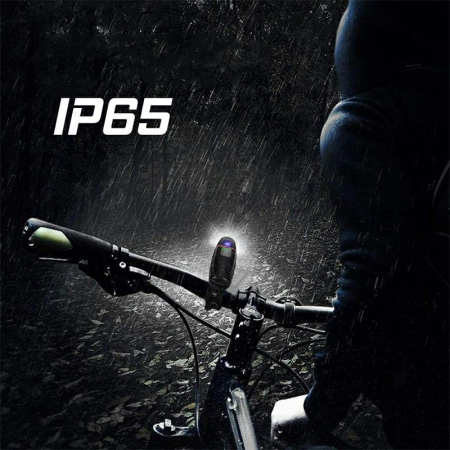 Lampa LED pentru bicicleta, reincarcabila USB, rezistenta la apa, 2200 mAh, autonomie pana la 15 ore [5]