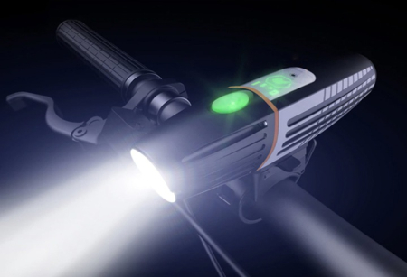 Lampa LED pentru bicicleta, reincarcabila USB, rezistenta la apa, 2200 mAh, autonomie pana la 15 ore [1]