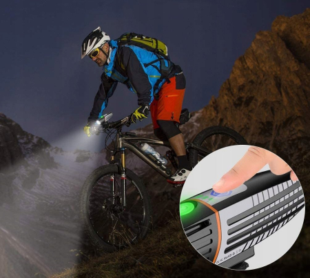 Lampa LED pentru bicicleta, reincarcabila USB, rezistenta la apa, 2200 mAh, autonomie pana la 15 ore [7]