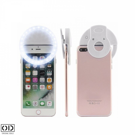 Lampa LED Selfie Ring Light Portabila cu Baterie Lithium, 3 Intensitati – Original Deals [0]