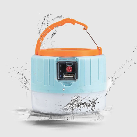 Lampa Portabila, , Incarcare Solara + USB, Afisaj Inteligent al Bateriei, Raza de Actiune 32 mp, 6x9x11 cm, 3 Moduri, Alb [2]